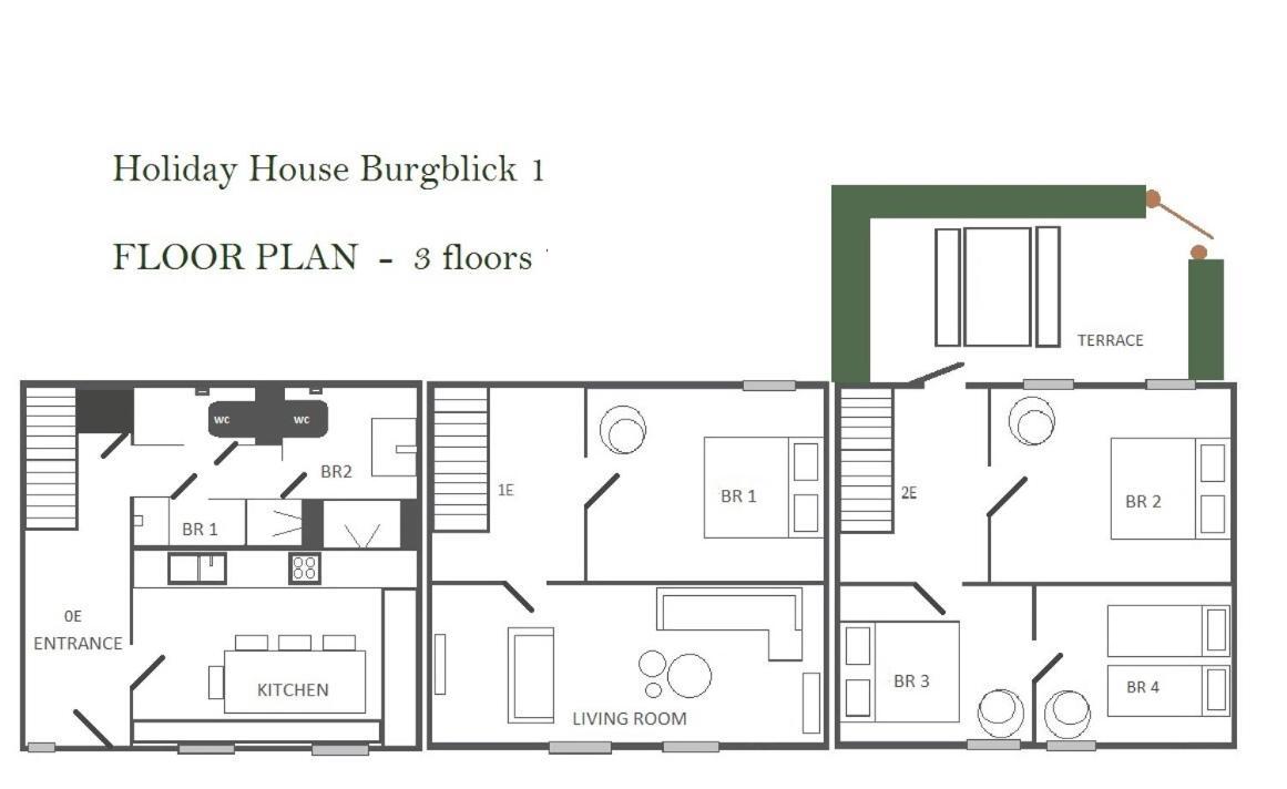 Holiday House Burgblick1 With Terrace - Vosproperties Monschau Dış mekan fotoğraf